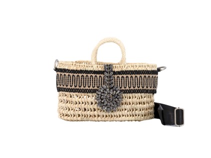Bolso de palma con bandolera CHANEL           